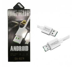 ΚΑΛΩΔΙΟ ΓΡΗΓΟΡΗΣ ΦΟΡΤΙΣΗΣ QC3.0 MICRO-USB 5A ΓΙΑ ANDROID ΛΕΥΚΟ TREQA CA-8271