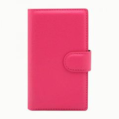 Microsoft Lumia 435 - Δερμάτινη Stand Θήκη Πορτοφόλι Ροζέ (OEM)