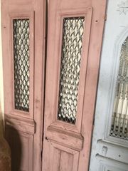 Παλιές ξύλινες πόρτες ελληνικές με κάγκελο-thumb-5