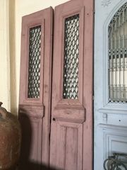 Παλιές ξύλινες πόρτες ελληνικές με κάγκελο-thumb-7