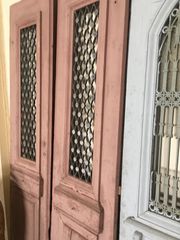 Παλιές ξύλινες πόρτες ελληνικές με κάγκελο-thumb-13