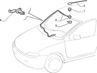 Fiat Punto GT Βάση Κεραίας Καινούργια Γνήσια- 7752339-thumb-1