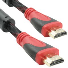 Καλώδιο De Tech HDMI 1.4 Cable HDMI male – HDMI male 5m Μαύρο-Κόκκινο 14634