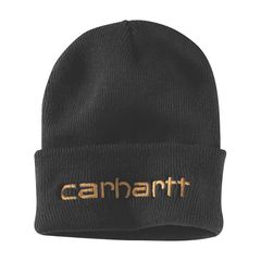 Σκούφος Carhartt Knit insulated logo cuffed | Μαύρο MPN A205BLKS000