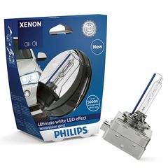 PHILIPS D1S Xenon 35W White Vision Gen2 +120% Περισσότερο Φως μέχρι και 5000Κ 85415WHV2S1 1τμχ