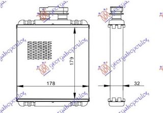 ΨΥΓΕΙΟ ΚΑΛΟΡΙΦΕΡ (B) +/-ΑC (176x180) AUDI - SEAT - SKODA - VW