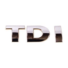 Σήμα TDI  για VW Μεταλλικό Ασημί Αυτοκόλλητο  7.6cm x 3.1cm 14707