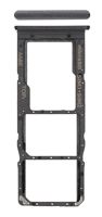 Samsung (GH98-46124A) Sim tray + MicroSD tray black - Galaxy A12; SM-A125F