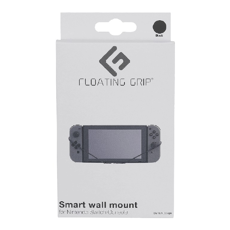 Nintendo Switch Console wall mount by FLOATING GRIP®, Black / Nintendo Switch