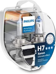 Philips MasterDuty BlueVision H7 Αλογόνου 24V 70W 4000K 13972MDBVS2 – Σετ 2τμχ