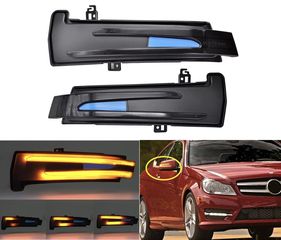 Mirror Dinamic LED Turn Signal Light Mercedes A-Class W176 B-Class W246 C-Class W204 C204 CL W216 CLS C218 E-Class W212 S212 C207 GLK X204 S-Class W221 Smoke