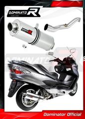 Dominator Εξάτμιση Τελικό Oval S.Steel Suzuki Burgman 400 2007 - 2016 Με Σιγαστήρα