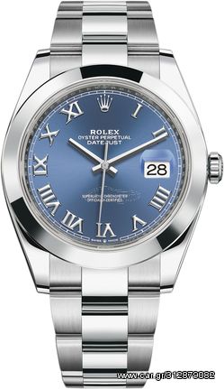 ROLEX Azzurro Blue Dial Oyster Perpetual Datejust 41 126300