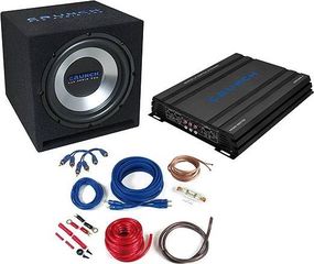 Πακέτο Crunch Bass CBP1000  Ενισχυτής   Υπογούφερ   Σετ καλωδίων 