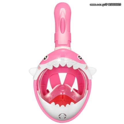 Thenice KF-3  Παιδική Μάσκα Θαλάσσης Καρχαριάκι (Baby Shark) Full Face Snorkel Mask (XS/S) (Ροζ)