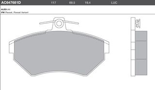 ΤΑΚΑΚΙΑ ΕΜ. AUDI A4/VW PASSAT (AC DELCO) WVA 21945