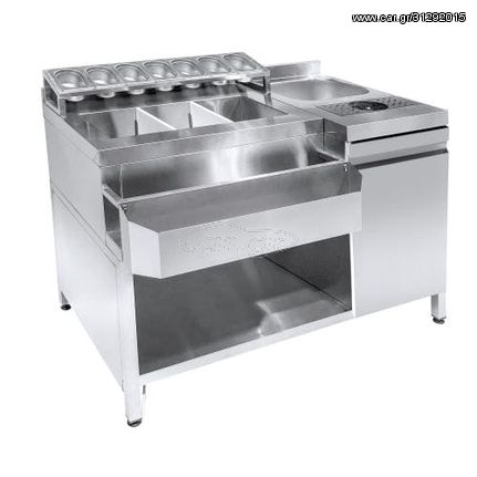 Bar Station Ουδέτερο 134x70x88 NIKIINOX - Καινούργιο.