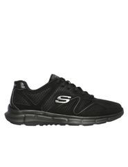 Skechers Satisfaction 58350-BBK Ανδρικά Αθλητικά Παπούτσια Running Μαύρα