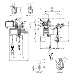 Bαρούλκο αλυσίδας χαμηλού ύψους 250kg 380V - R.W.M-thumb-6