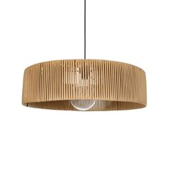 Φωτιστικό κρεμαστό Boho καπέλο μονόφωτο 1 x E27 IP20 μπέζ Rattan με διάσταση M55 x Π55 x Υ20cm