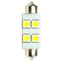 Λαμπακια Πλαφονιερας C5W/C10W 12V 1,36W SV8,5 41mm Led 4xSMD5050 Λευκο 1ΤΕΜ. M-TECH