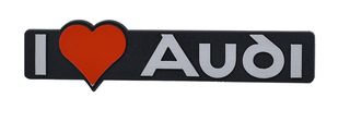 Richter Αυτοκόλλητο Σήμα Αυτοκινήτου I Love Audi 12 x 2.5cm