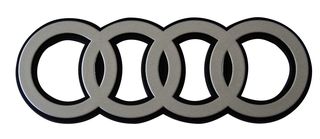 Αυτοκόλλητο Σήμα Αυτοκινήτου Audi 10cm σε Ασημί Χρώμα