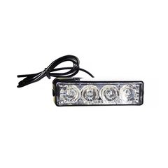 LED Φώτα Οδικής Βοήθειας 12V  24V Πορτοκαλί Εξωτερικά - 4 LED - 100mm x 20mm