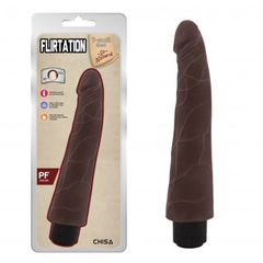 Flirtation Brown Vibrating Dildo