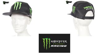 Monster racing leather cap
