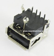 ΒΥΣΜΑ USB-2-A-PCB ΘΗΛΥΚΟ ΓΩΝΙΑ ΠΛΑΚΕΤΑΣ ΜΑΥΡΟ