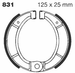 Κωδ.212045 EBC οργανικές σιαγώνες 831G για BULTACO SHERPA 250 T 64-82 / BULTACO SHERPA 250 N/A/I 65-83 1 ζευγάρι για 1 ταμπούρο τηλ.215-215-8211