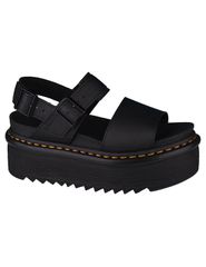 Dr. Martens Voss Quad Γυναικεία Σανδάλια Flatforms σε Μαύρο Χρώμα 26725001