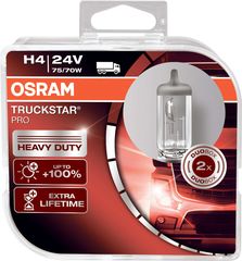 OSRAM Η4 24V 75/70W Truckstar Pro +100% Περισσότερο Φως (64196TSP-HCB) 2τμχ