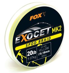 FOX EXOCET MK2 SPOD & MARKER BRAID - 0.18MM/20LB X300M SPOD -YELLOW