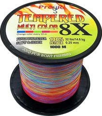 PREGIO PREGIO ΝΗΜΑ TEMPERED BRAID 8ΚΛΩΝΟ 1000M MULTICOLOUR