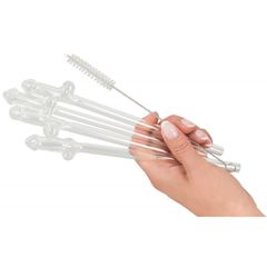 Willy Drinking Straw Glass 4 Pieces-thumb-1