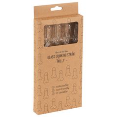Willy Drinking Straw Glass 4 Pieces-thumb-3