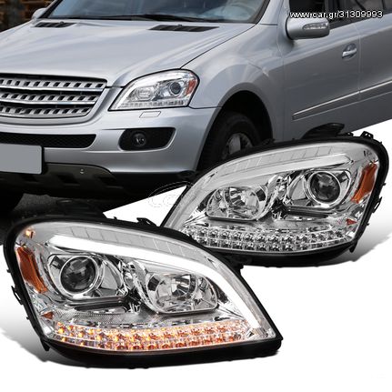 ΦΑΝΑΡΙΑ ΕΜΠΡΟΣ LED Mercedes Benz W164 ML M-Klasse chrome