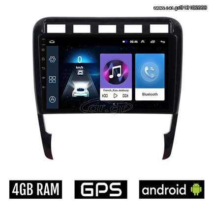 PORSCHE CAYENNE (2002 - 2011) Android οθόνη αυτοκίνητου 4GB με GPS WI-FI (ηχοσύστημα αφής 9" ιντσών OEM Youtube Playstore MP3 USB Radio Bluetooth Mirrorlink εργοστασιακή, 4x60W, AUX) PO93-4GB