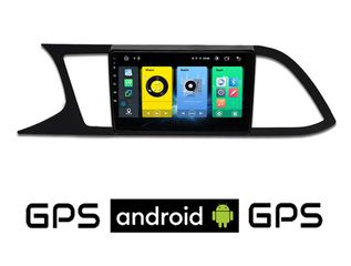 SEAT LEON (μετά το 2012) Android οθόνη αυτοκίνητου με GPS WI-FI (ηχοσύστημα αφής 9" ιντσών OEM Youtube Playstore MP3 USB Radio Bluetooth Mirrorlink εργοστασιακή, 4x60W, AUX) SE72