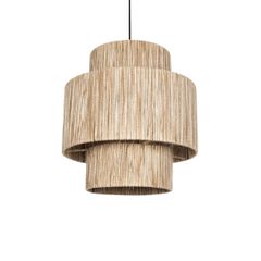 Boho Κρεμαστό Φωτιστικό Καπέλο SALTO Μονόφωτο 1 x E27 IP20 Μπέζ Σχοινί - M40 x Π40 x Υ42cm
