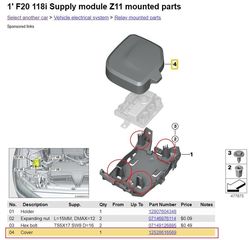 Καπάκι ηλεκτρικών OEM BMW (1 Series)