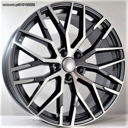 Nentoudis Tyres - Ζάντα AUDI R8 style 1349 - 5x130 - Porsche & VW Touareg - 21 '- Gun Metal Face Mach.