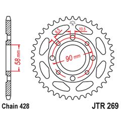 Γραναζι πισω 269.41 Honda GTR 150 41Δ RCB (RACING BOY) - (10110-834)