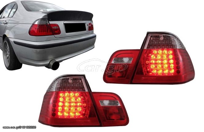 ΦΑΝΑΡΙΑ ΠΙΣΩ LED Taillights BMW 3 Series E46 Limousine 4D (09.2001-03.2005) Red Clear