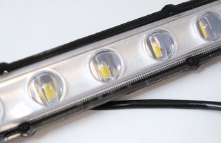 ΕΜΠΡΟΣ ΦΑΝΑΡΙΑ  - Headlights Covers with LED DRL Daytime Running Lights suitable for Mercedes G-Class W463 (1989-up) G65 Design Chrome