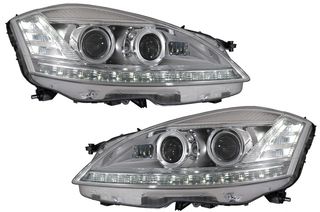 ΕΜΠΡΟΣ ΦΑΝΑΡΙΑ  - LED Headlights suitable for Mercedes S-Class W221 (2005-2009) Facelift Look with Sequential Dynamic Turning Lights