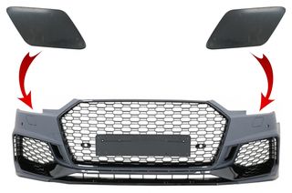 ΠΡΟΣΘΕΤΑ ΠΡΟΦΥΛΑΚΤΗΡΑ  - SRA Covers Front Bumper suitable for AUDI A4 B9 8W Limousine Avant (2016-2018) Quattro RS4 Design