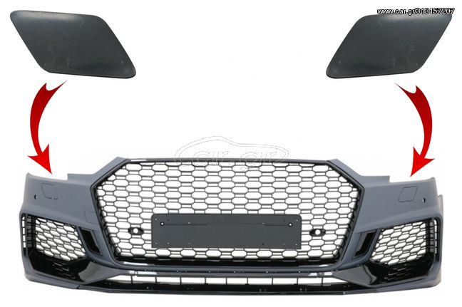 ΠΡΟΣΘΕΤΑ ΠΡΟΦΥΛΑΚΤΗΡΑ  - SRA Covers Front Bumper suitable for AUDI A4 B9 8W Limousine Avant (2016-2018) Quattro RS4 Design